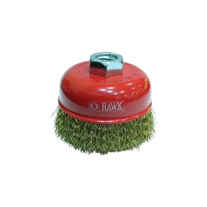 Hawk 10117 100 mm Dalgalı Sarı Telli Çanak Fırça