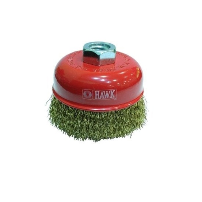 Hawk 10118 125 mm Dalgalı Sarı Telli Çanak Fırça