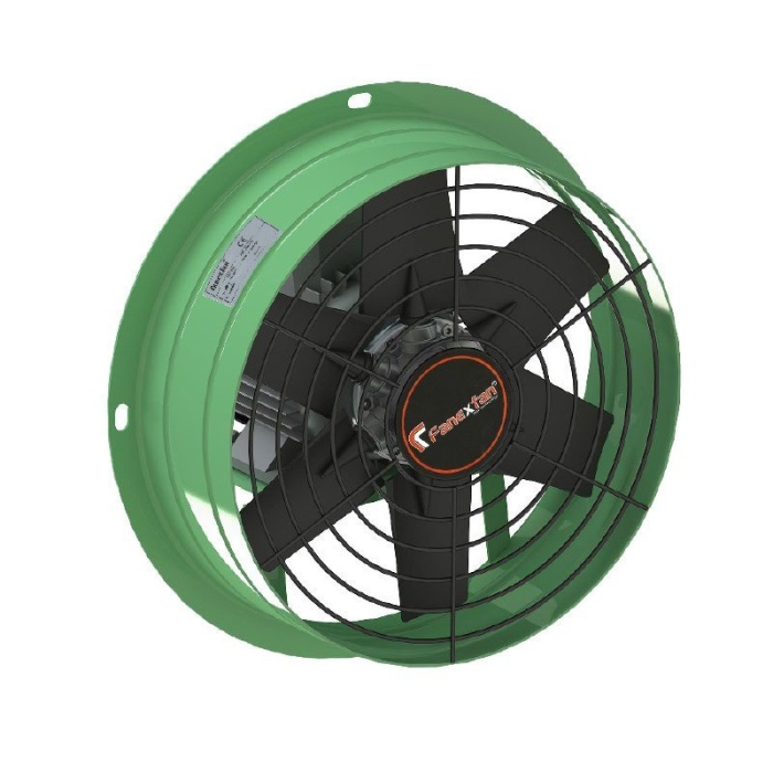 Fanexfan FHP-Y-350-01 Plastik Pervaneli Yuvarlak Aksiyal Aspiratör Trifaze
