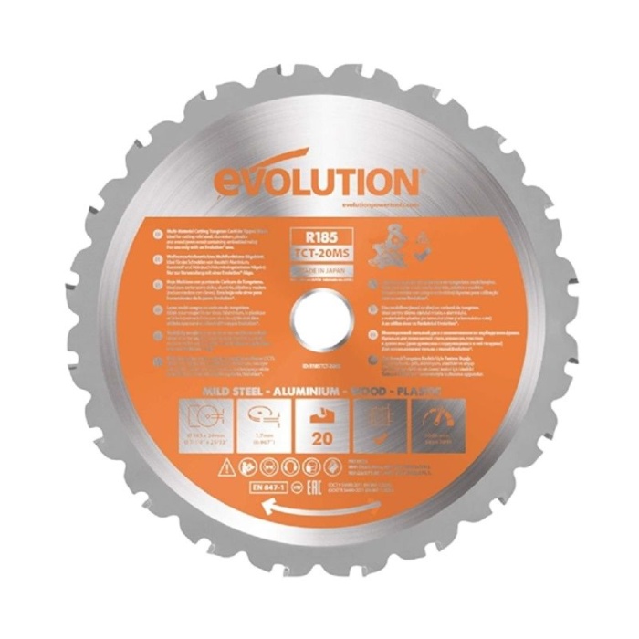 Evolution R185TCT-20MS RAGE4 için 185mm Çok Amaçlı Testere