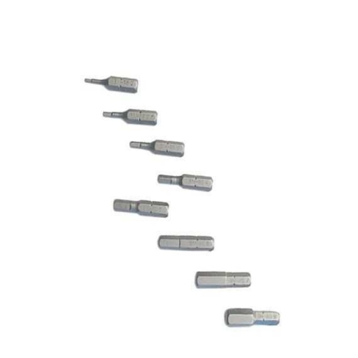 Mannesmann 20252 Altıgen Bits, 3.0 x 25 mm, 10 parça