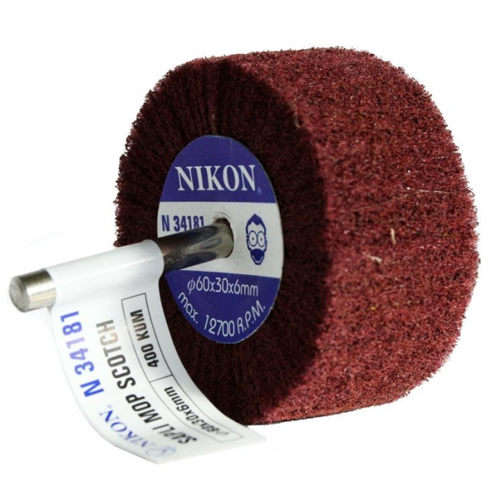 Nikon N34181 60x30x6mm 400 Kum Non Woven Saplı Mop Zımpara