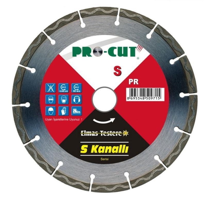 ProCut PR50971 180 S 180mm (S) S Kanallı Elmas Testere