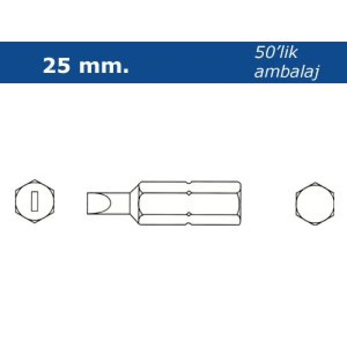 ProScr SCR03109 SL5.5 25mm Düz Bits Ucu