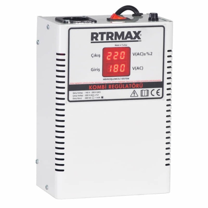 RTRMAX RTM5991 1 KVA Monofaze Röleli Tip Voltaj Regülatörü