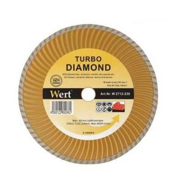 Wert 2712-115 Turbo Kanallı Elmas Testere (115mm)