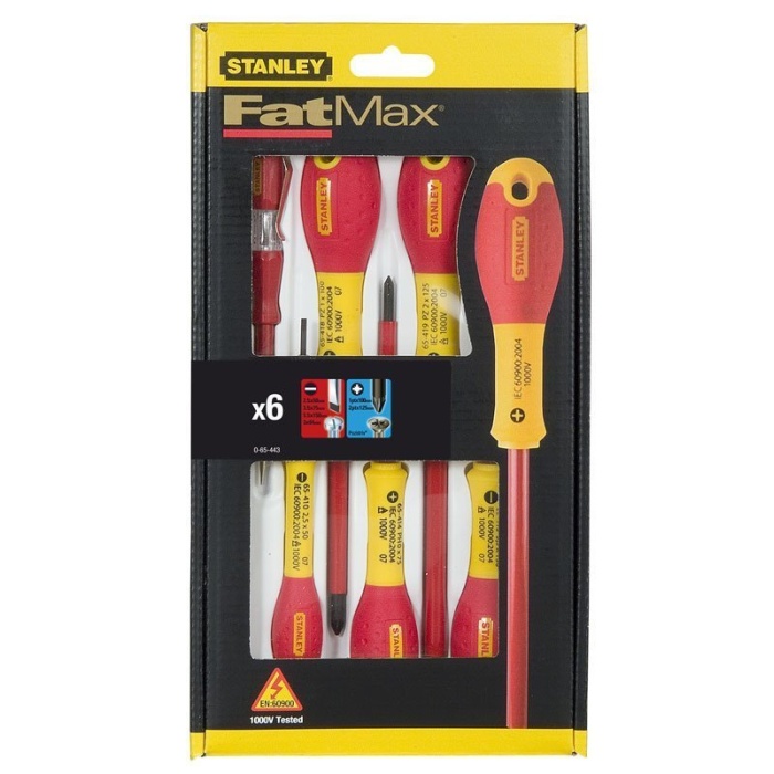 Stanley 0-65-443 FATMAX® 6 Parça İzoleli Tornavida Takımı