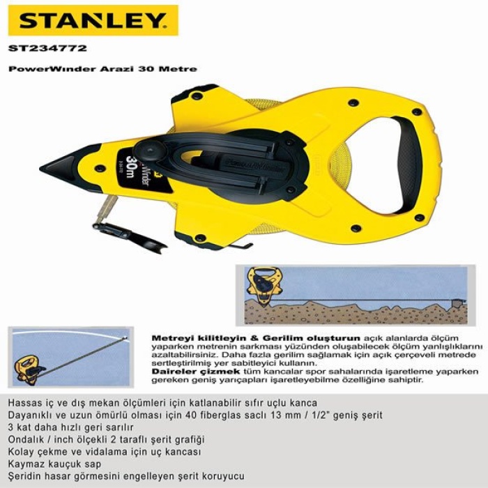 Stanley 2-34-772 30 Mt. Powerwinder Arazi Metre