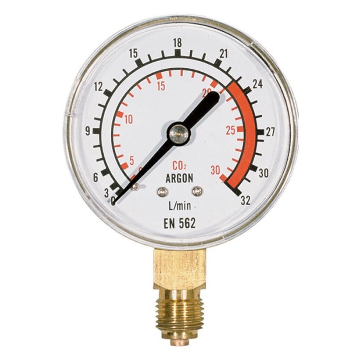 Yıldız 59032 21 L/dak Kadran sonu 32 L/dak ARGON-CO2 Karbondioksit Basınç Göstergesi