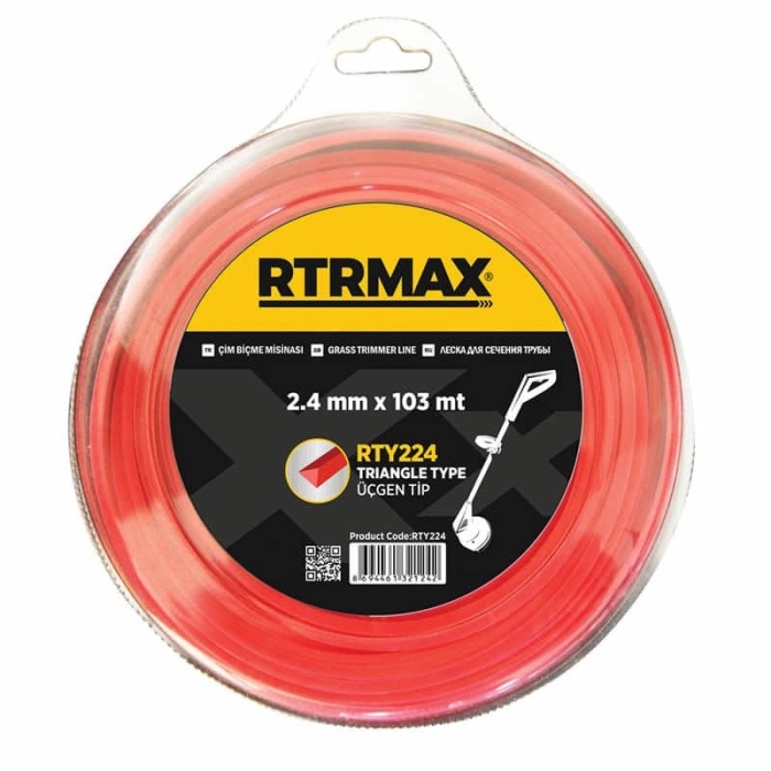 RTRMAX RTY235 3.5mmx48m Kırmızı Üçgen Tırpan Misinası