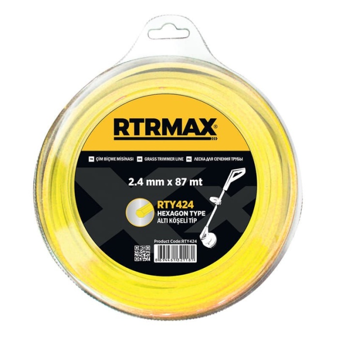 RTRMAX RTY435 3.5mmx41m Tırpan Misinası Sarı Altıköşe