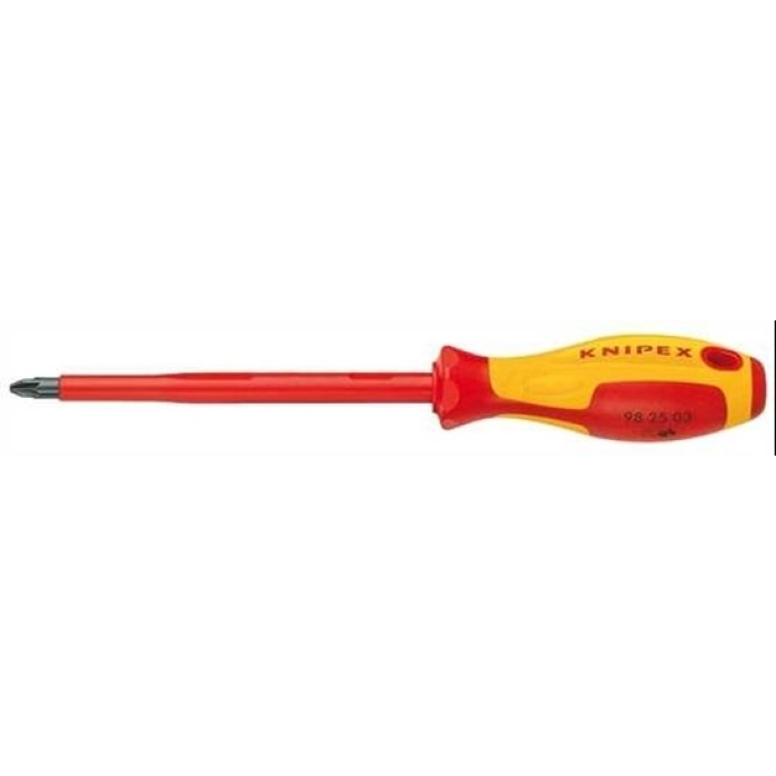 Knipex 98 25 02 Pz2x100 VDE İzoleli Pozidriv Uçlu Tornavida