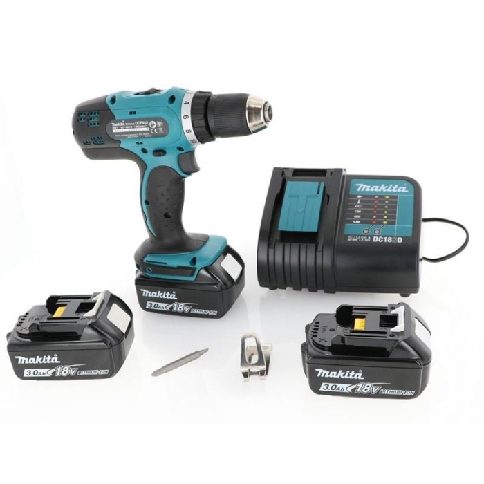 Makita DDF453SFE3 18V 3.0 Ah Akülü Matkap Vidalama 3 Akülü Makine