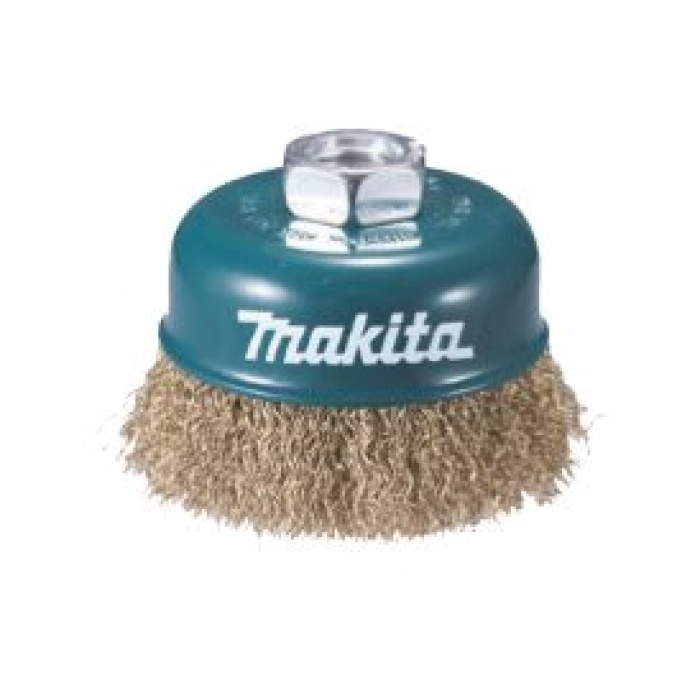 Makita D-39746 Ahşap İşleri Dalgalı Sarı Telli Çanak Fırça 60xM14x2mm