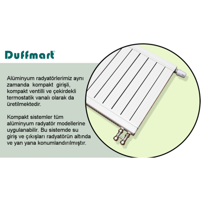 Duffmart Alize 30x94 cm (21 Dilim) Antrasit-7016 Alüminyum Radyatör