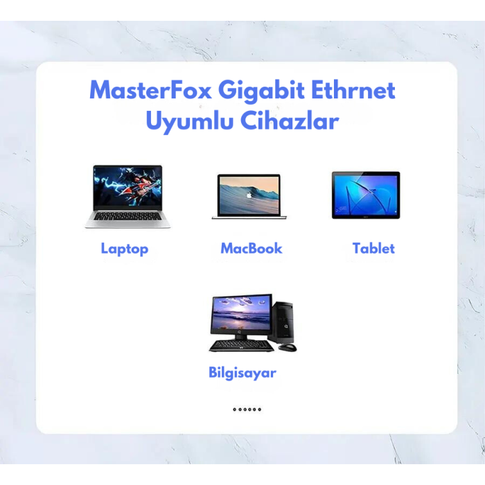 MasterFox Rj45 USB 1000 Mbps Gigabit Ağ Adaptör Ethernet Kartı