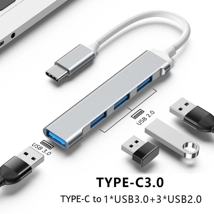 MasterFox C-809 Type-C To 4x Usb ( 1x 3.0 3x 2.0)  Çevirici Hub Adaptör