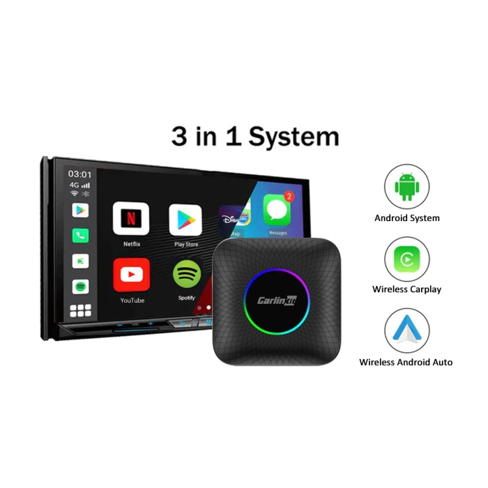 Carlinkit Tbox Max Ambient Android 13.0 Carplay disney, Prime Netflix