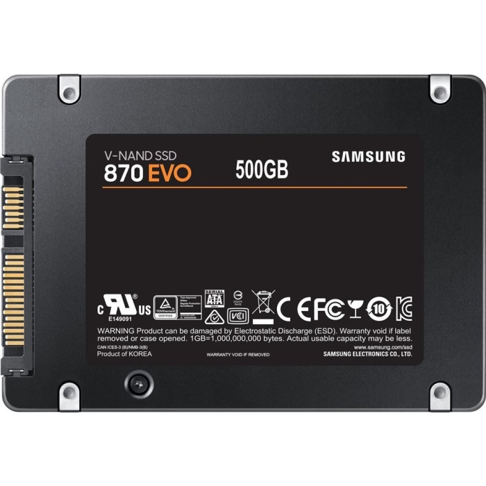 Samsung 500GB 870 Evo 560MB-530MB-s Sata 2.5 (MZ-77E500BW) SSD Sabit Disk