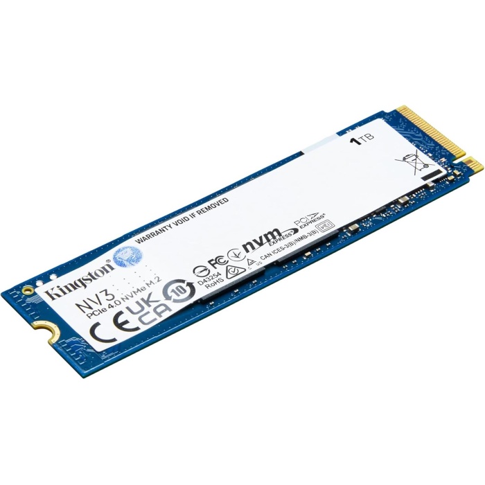 Kingston 1TB NV3 M.2 2280 NVMe SSD | PCIe 4.0 Gen 4x4 | Up to 6000 MB-s | SNV3S-1000G