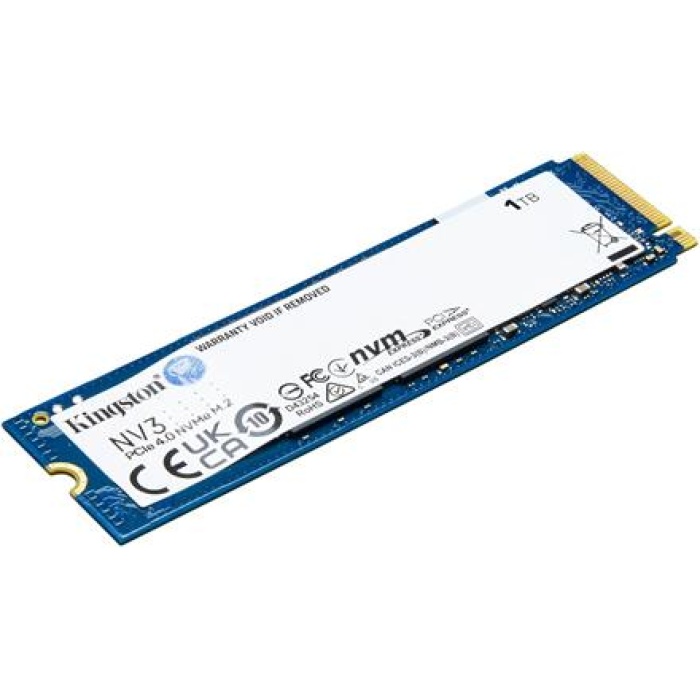 Kingston 1TB NV3 M.2 2280 NVMe SSD | PCIe 4.0 Gen 4x4 | Up to 6000 MB-s | SNV3S-1000G