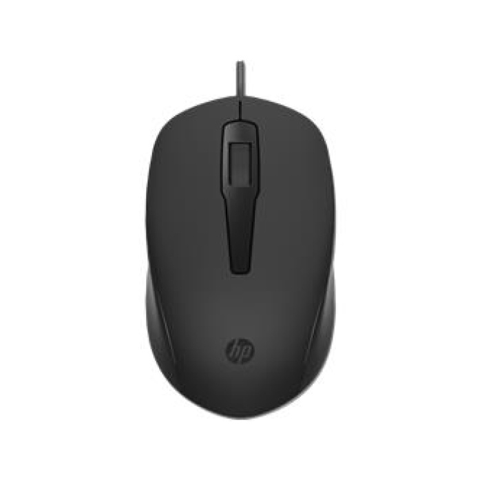 HP 150 240J6AA Siyah Kablolu Optik Kablolu Mouse 1600 DPI Optik Sensörlü