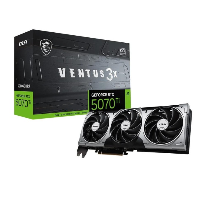 Msi GeForce RTX5070TI 16G VENTUS 3X OC 16GB GDDR7 256 Bit DLSS 4 Ekran Kartı