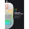 Gentle 12800dpi Beyaz Rgb Ledli Süper Hafif Makrolu Gaming Oyuncu Mouse