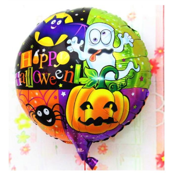 Halloween Örümcekli Kabaklı o Balon 18 inç