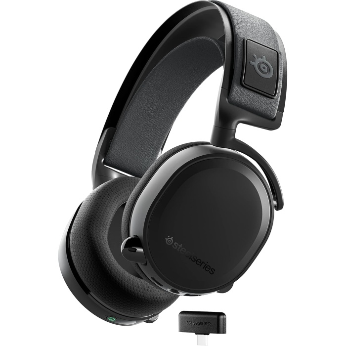 Arctis 7P+ Black Wireless Gaming Kulaklık 2.4 GHz 30 Saat Kullanım USB-C 3D Audio PS5, PS4, PC, Mac, Android ve Switch