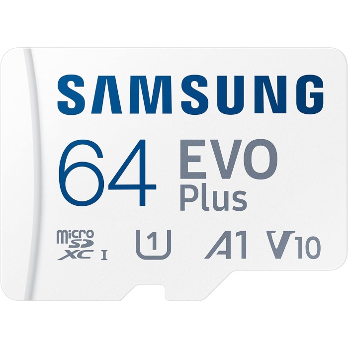 Evo Plus 64GB SDXC U1 Sınıf 10 A1 130MB/s Micro SD Bellek Kartı Adaptörlü 2021 Sürümü (MB-MC64KA/EU)