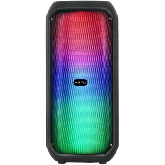 HT-959 Taşınabilir Şarjlı Bluetooth Hoparlör 4 inç Çift Bass Rgb Işıklı USB/BT/TF TWS Ses Sistemi