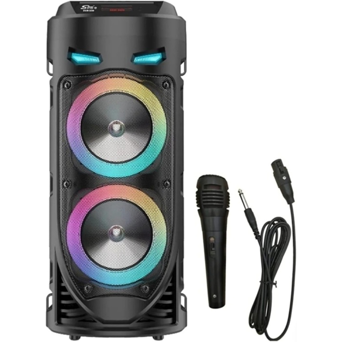 taşınabilir bluetooth hoparlör kablosuz speaker led ışıklı ses bombası party box hoparlör