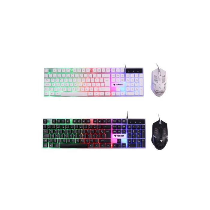 Gaming Rgb Işıklı Kablolu Q Klavye Ve Mouse Seti Beyaz