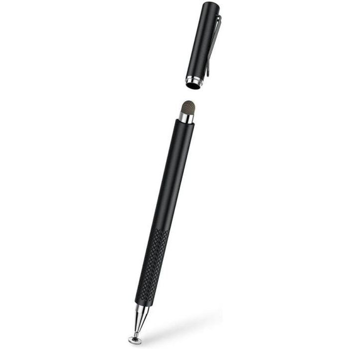 iPhone & Android & iPad & Tablet için Disk Uçlu Stylus Pen Dokunmatik Çizim Kalemi Black - APP07078