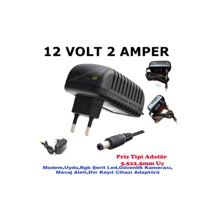 Bel Kemer Masaj Aleti Uyumlu 12 Volt 2 Amper 12v 2a Adapter