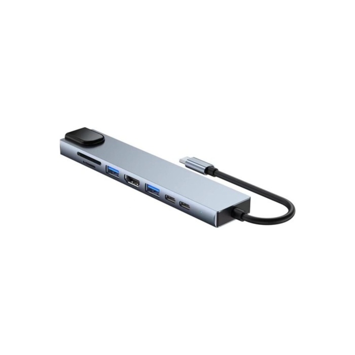 C Den 8 Ayrı Girişe Çevirici Notebook Için Rj-45 Lan Usb-c Usb 3.0 Hdtv Pd Usb/c Sd Tf Çevirici