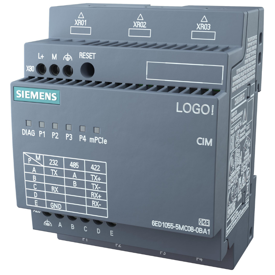 Siemens 6ED1055-5MC08-0BA1 LOGO! CIM 4 port switch, Modbus RTU Gateway ...