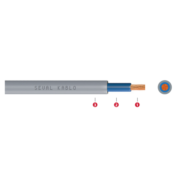 Seval 6381 Y PVC ÇİFT İZOLELİ ÇOKTELLİ Kablo