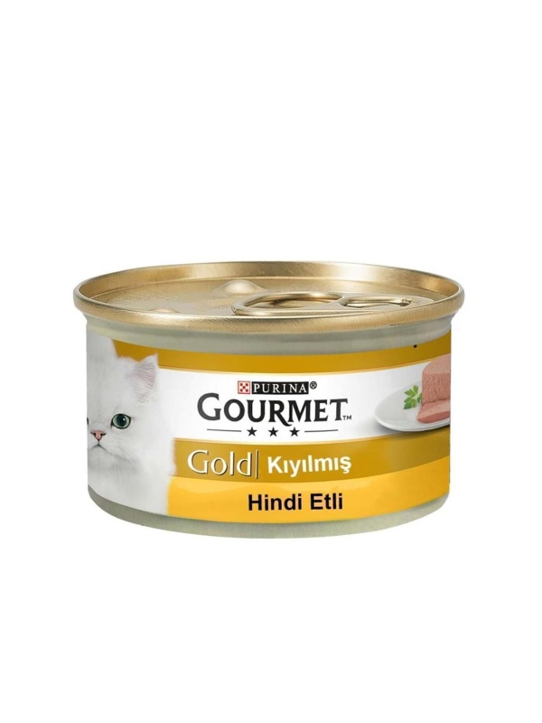 Gold Kıyılmış Hindili Kedi Konservesi 85 G