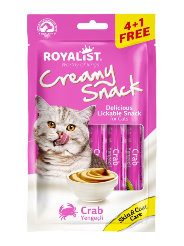 creamy snack crab yengeçli kedi sıvı ödül creması 5x15 gr