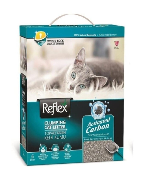 Reflex Aktif Karbonlu Topaklanan 6 lt Kedi Kumu