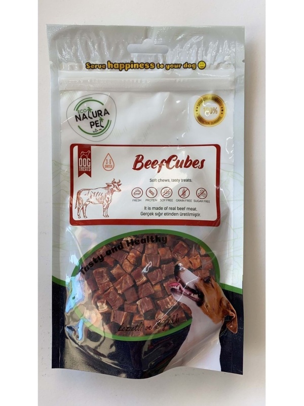 Eco Beef Cubes Yumuşak Bifteki Küp Köpek Ödülü 100 gr