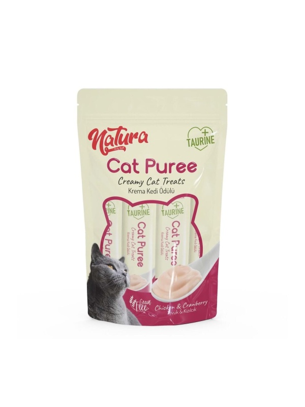 Cat Puree Tavuk & Kızılcık 5*12 gr