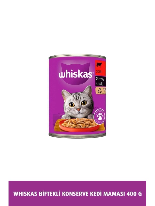 Sığırlı Soslu Kedi Konserve 400 gr