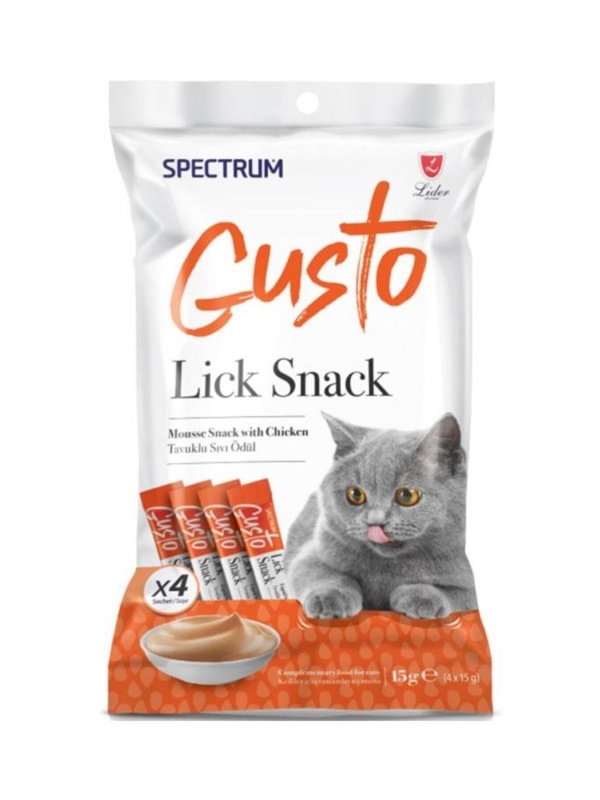 Gusto Lick Snack Tavuk Sıvı Kedi Ödülü 4x15gr