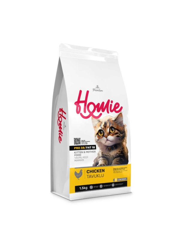 Homie Süper Premium Tavuklu 1.5 kg Anne ve Yavru Kedi Maması