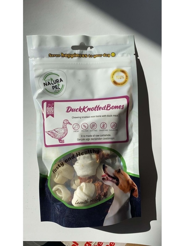 Eco Duck Knotted Bones Ördek Etli Düğüm Kemik 100gr