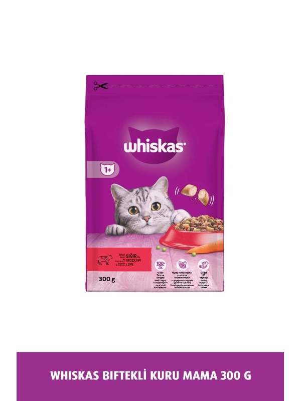 Whiskas Biftekli Havuçlu 300 gr Yetişkin Kedi Maması