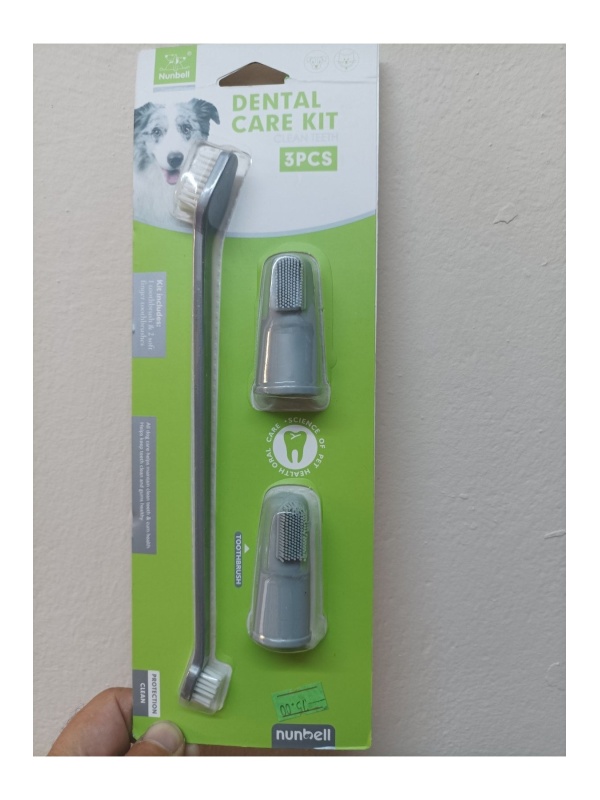 Dental Çare Kit Clean Teeth 3pcs Köpek Makimdis Fırçası